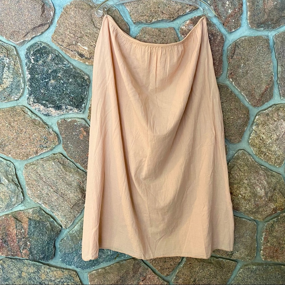 Plus size light cotton blend maxi skirt.